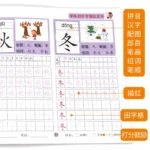 8 libri/set Matita per bambini Tracciamento cinese Rosso 800 caratteri Bambini in età prescolare di età compresa tra 3-6 Quaderno di pratica Libro per l'educazione precoce
