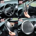 Car Steering Wheel Anti-Heat Sun Shade Cover Sunscreen Insulation Cover Foldable Sun-proof Anti-UV Protect Parasol Shield - Image 4
