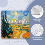 Libro da colorare Van Gogh - Libro da colorare per adulti da 30 fogli, 100 g/m8,3 x 8,3 pollici, libro da disegno, regalo di compleanno, regalo per feste