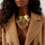 Collana circolare irregolare vintage con catena bohémien esagerata della clavicola Nuovo maglione vintage stile catena Versatile