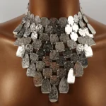 Collana circolare irregolare vintage con catena bohémien esagerata della clavicola Nuovo maglione vintage stile catena Versatile