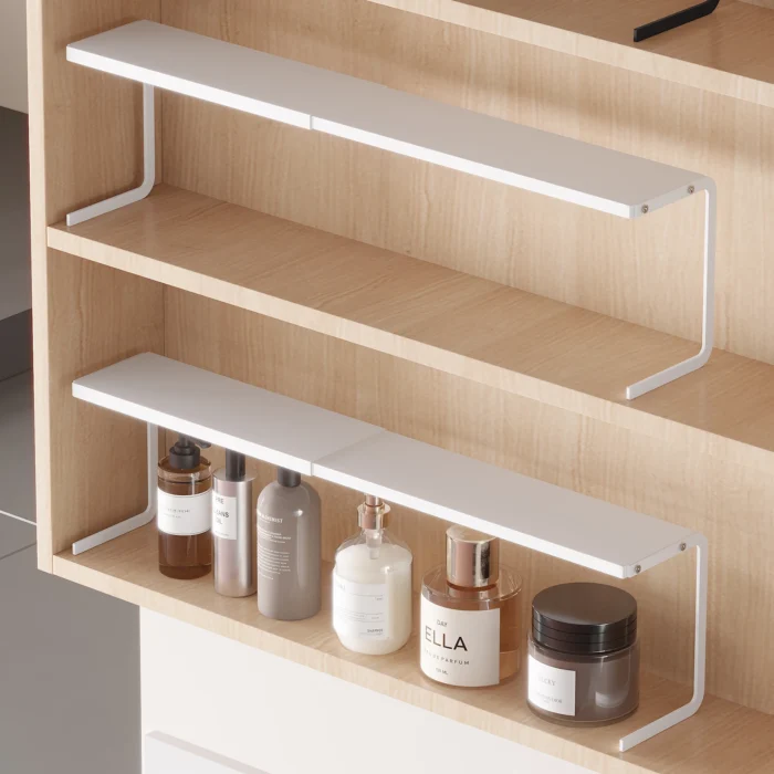 Armadietto a Specchio, Organizzatore Sospeso Sotto il Ripiano del Mobile da Bagno, Porta Cosmetici e Prodotti per la Cura della Pelle