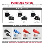 ISIGMA Caricatore portatile EV Type2 IEC62196-2 16A 11kw Tuya APP EVSE Ricarica Wallbox Totale 7M Type2 Spina Wallbox Auto elettriche - Image 2