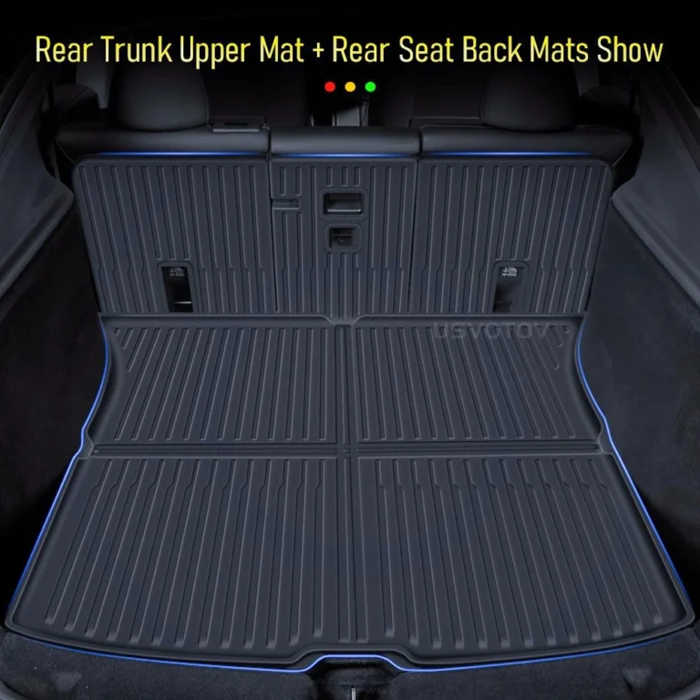 Floor Mats for Tesla Model Y 2025 2026 Juniper All Weather Trunk Mat Kick Pads Cargo Frunk Liners Seatback Protector Accessories