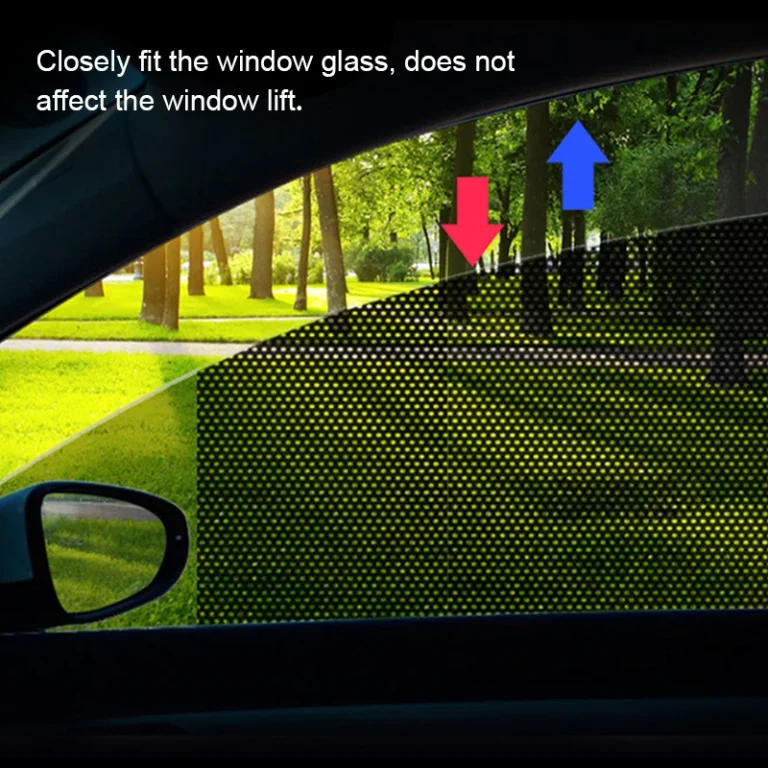 SEAMETAL 2Pcs Car Side Window Sun Shade Film Electrostatic Sunshade Sticker Summer Sun Protection Anti Glare UV Blocking Film
