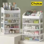 1pc cassetto organizzatore per trucco scatola di immagazzinaggio per trucco in plastica di grande capacità porta rossetto scatola di immagazzinaggio per forniture per ufficio di grande capacità